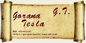 Gorana Tesla vizit kartica